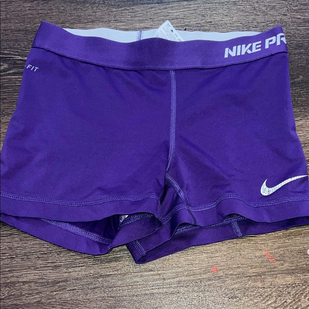 Nike Pro Purple Athletic Shorts